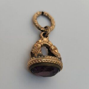 Antique Victorian Gold Filled & Paste Watch Fob